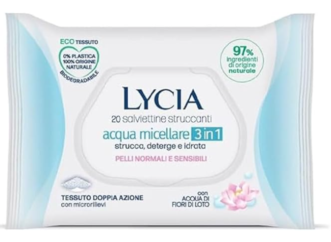 LYCIA - SALVIETTINE VISO ALL'ACQUA MICELLARE